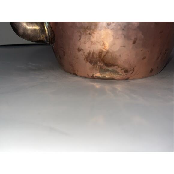 Farmhouse Solid Copper Kettle Gooseneck Spout Copper Bail Handle Vintage 1 Dent - Picture 6 of 12